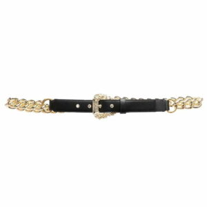 Versace Jeans Couture  chain-link detail logo belt