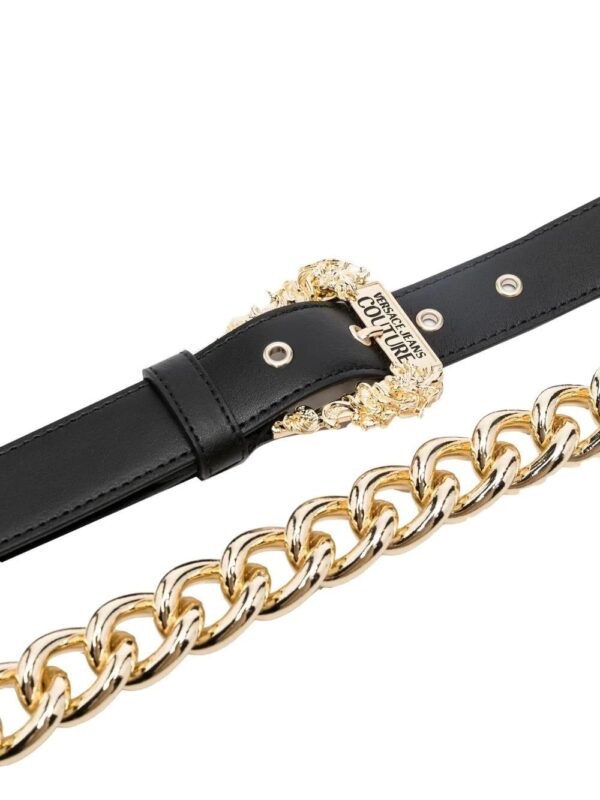 Versace Jeans Couture  chain-link detail logo belt - Image 2