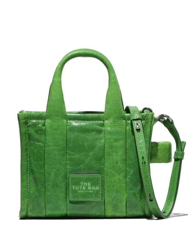 Marc Jacobs  micro The Tote crinkled leather bag