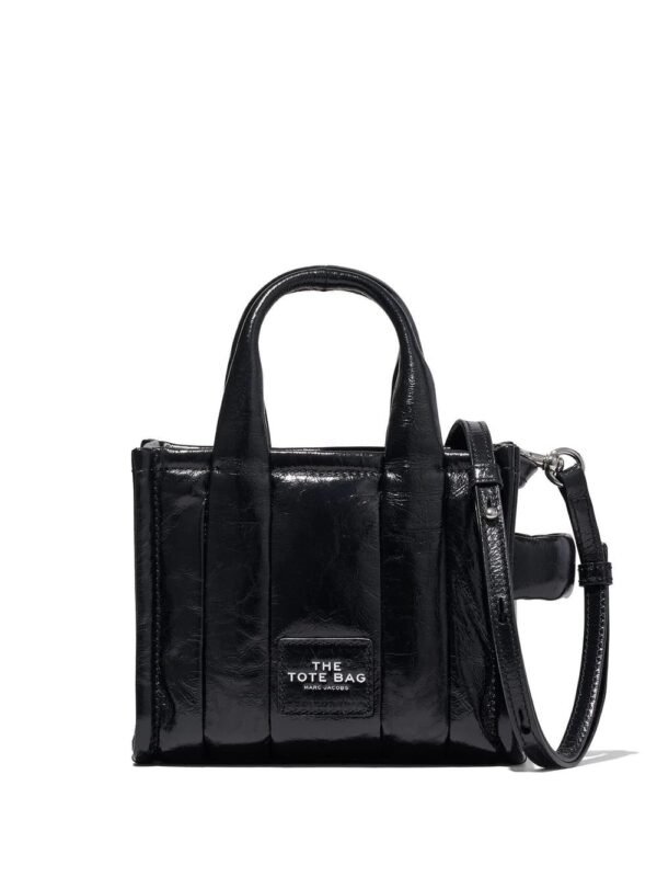 Marc Jacobs micro The Tote crinkled leather bag