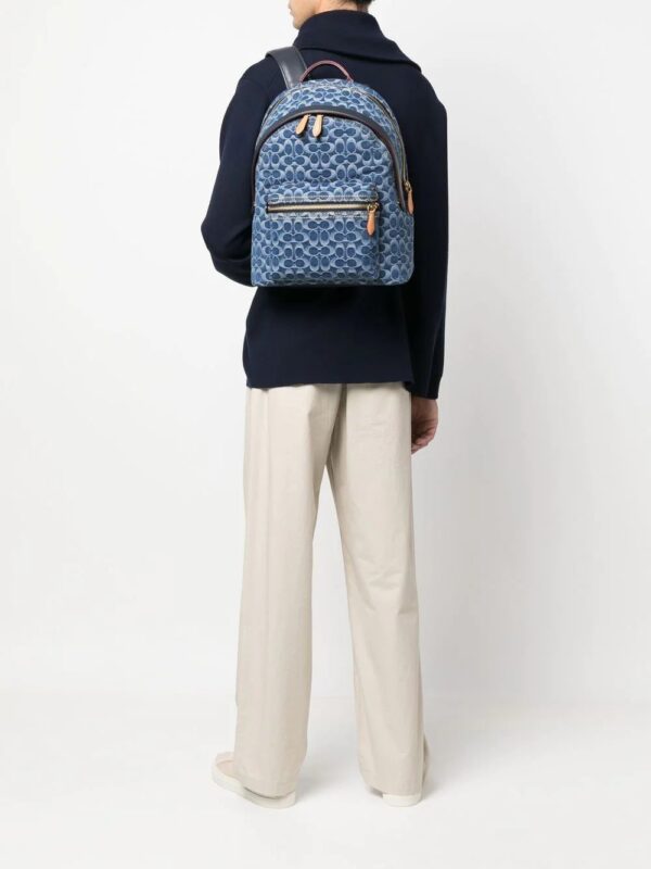 Coach monogram-pattern cotton backpack - Image 2