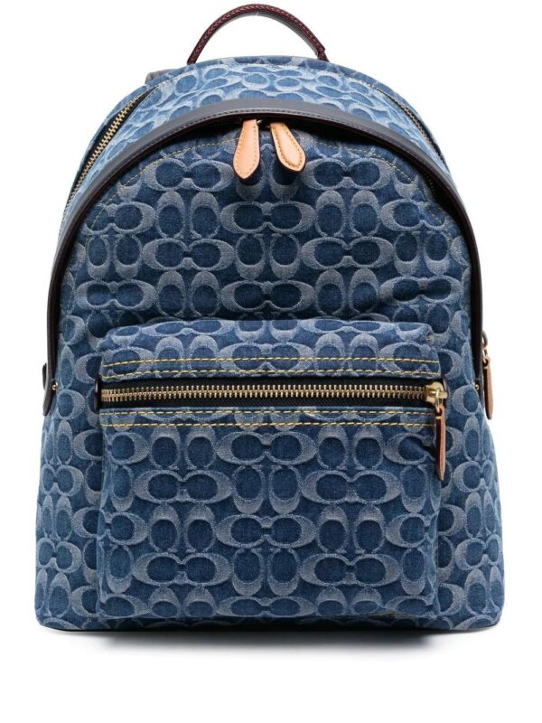 Coach monogram-pattern cotton backpack