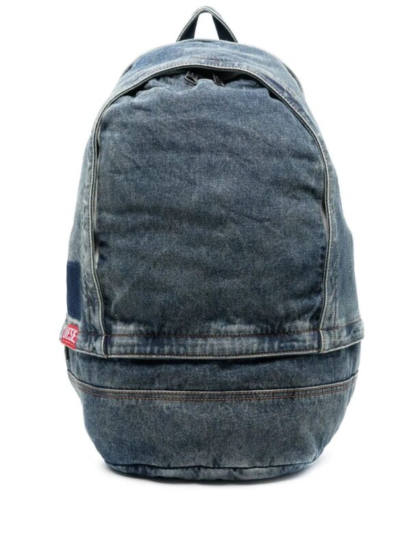 Diesel Rave washed-denim backpack