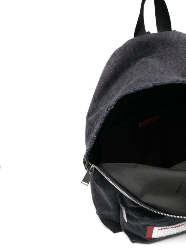 Heron Preston logo-patch distressed backpack - Image 5