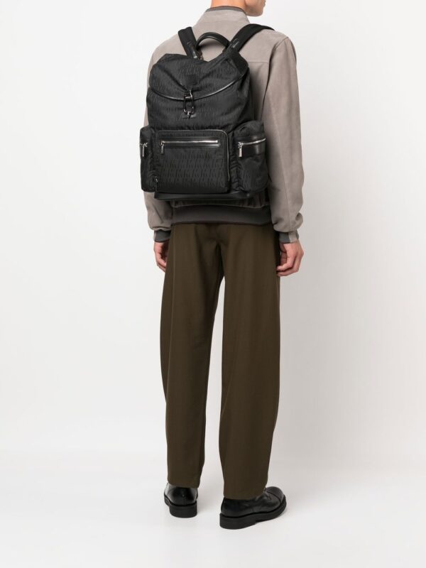 Moorer monogram-print multi-pocket backpack - Image 2