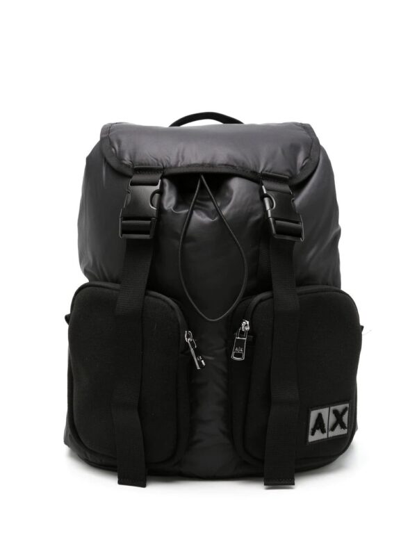 Armani Exchange logo-patch backpack