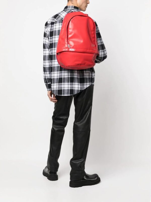 Diesel logo faux leather backpack - Image 2