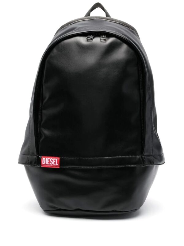 Diesel logo faux-leather backpack
