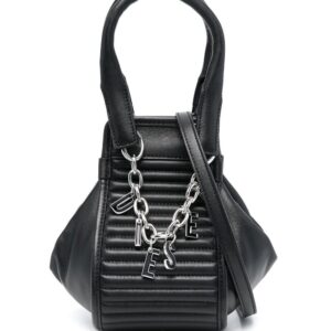Diesel logo-charm detail tote bag