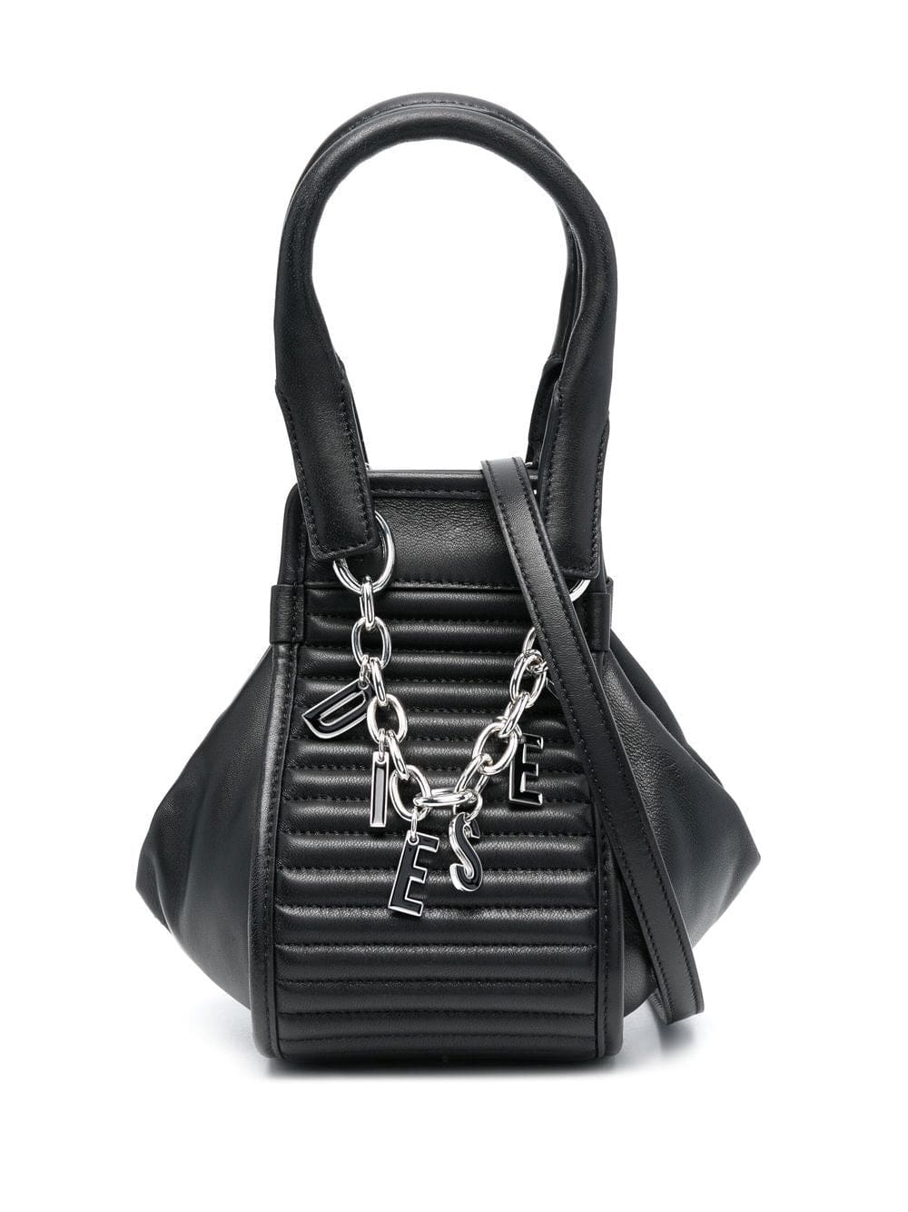 Diesel logo-charm detail tote bag