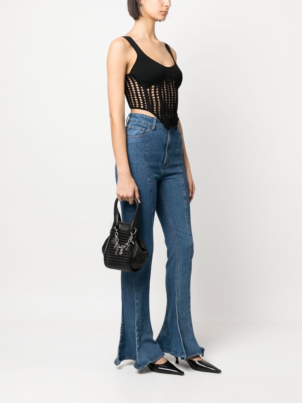 Diesel logo-charm detail tote bag - Image 2