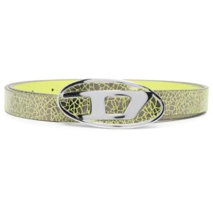 Diesel  logo-buckle crack-effect belt