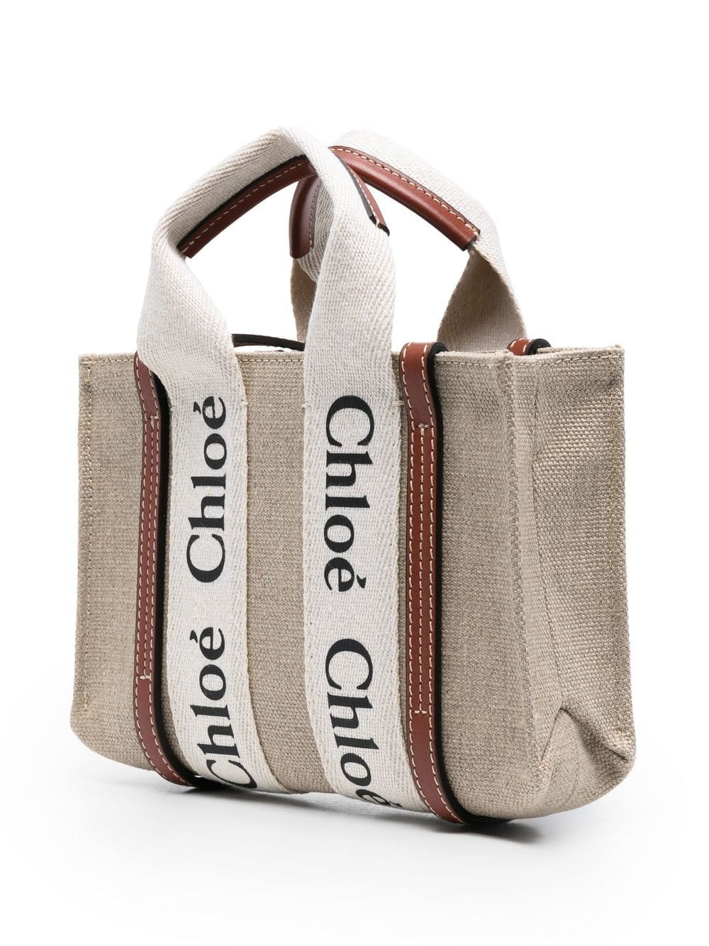 Chloé Woody linen tote bag - Image 4