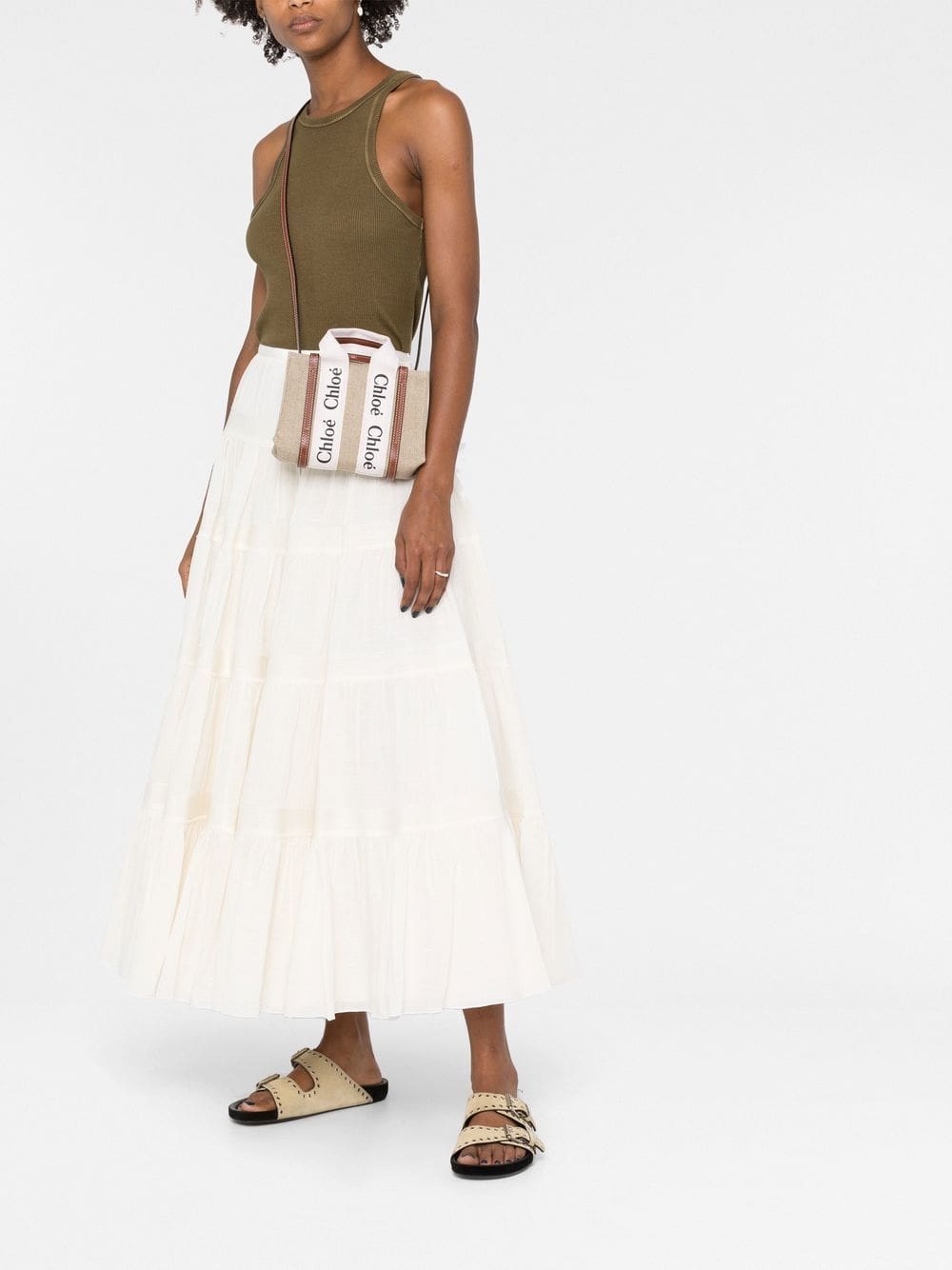 Chloé Woody linen tote bag - Image 2