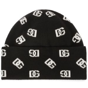 Dolce & Gabbana logo-jacquard wool-cashmere beanie
