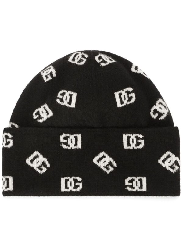 Dolce & Gabbana logo-jacquard wool-cashmere beanie