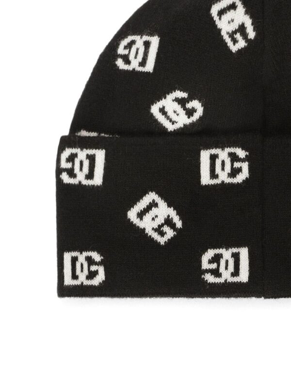 Dolce & Gabbana logo-jacquard wool-cashmere beanie - Image 2