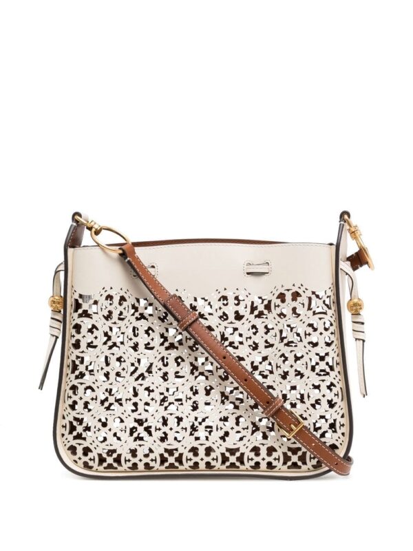 Tory Burch Bell  laser-cut monogram shoulder bag