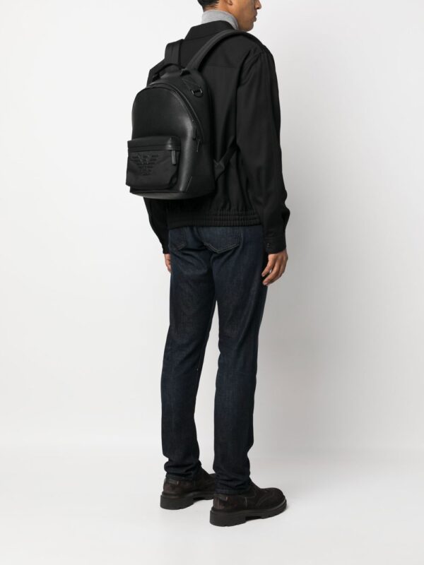 Emporio Armani embossed-logo backpack - Image 2