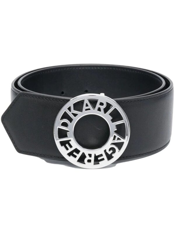 Karl Lagerfeld  Disk medium leather belt