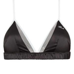 Karl Lagerfeld  two-tone satin triangle bra