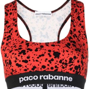 Rabanne  abstract-print bralette top