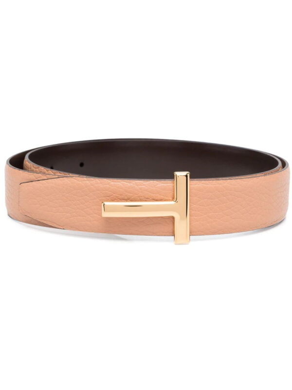 TOM FORD  T logo-buckle reversible belt
