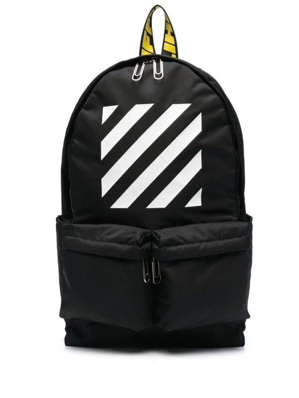 Off-white logo-print zip-up backpack