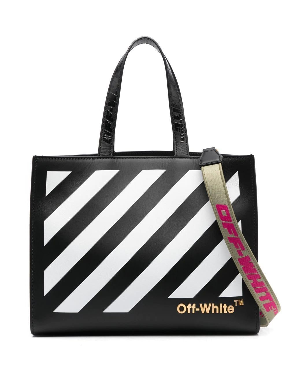 Off-White Diag Hybrid Shop 28 leather tote bag