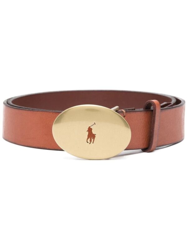 Polo Ralph Lauren  logo-engraved oval buckle belt