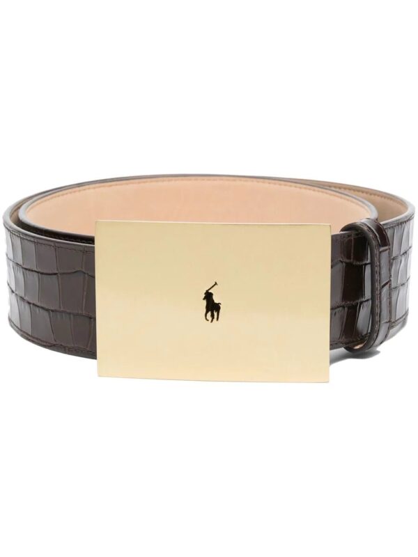 Polo Ralph Lauren  croc-effect logo-buckle belt