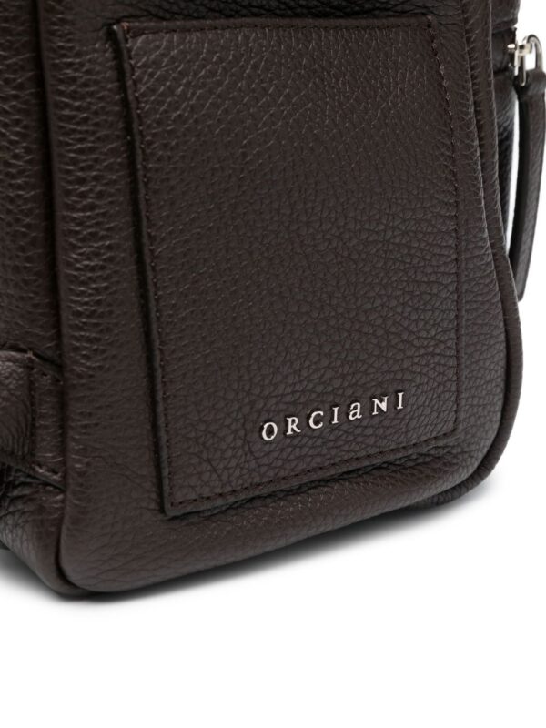 Orciani logo-plaque leather backpack - Image 4
