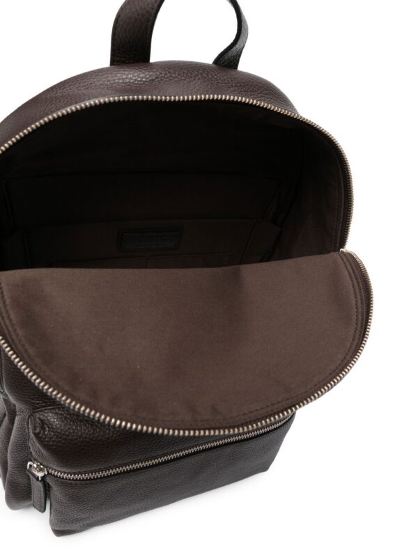 Orciani logo-plaque leather backpack - Image 5