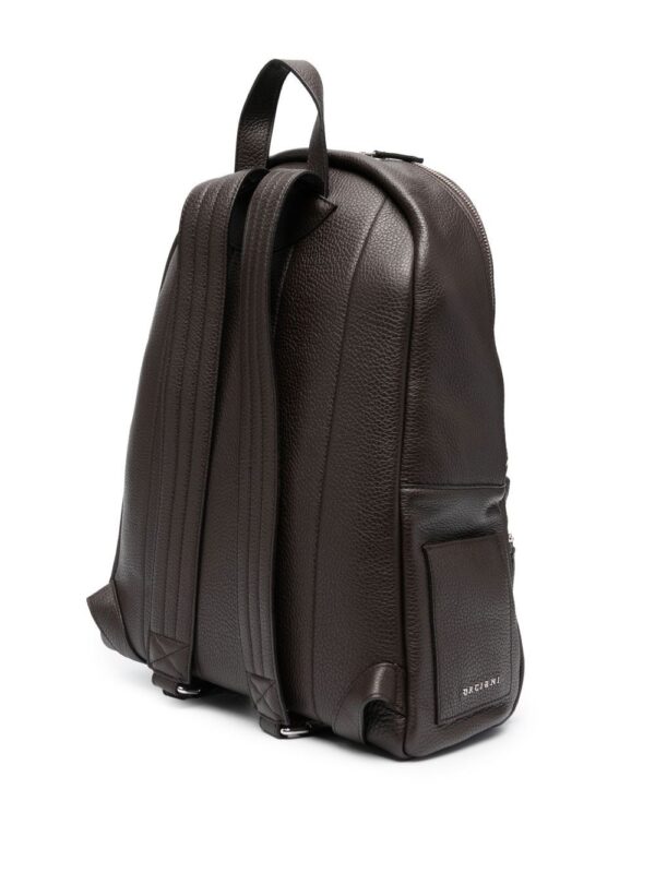 Orciani logo-plaque leather backpack - Image 3