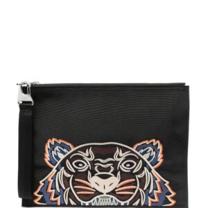 Kenzo embroidered-Tiger clutch bag