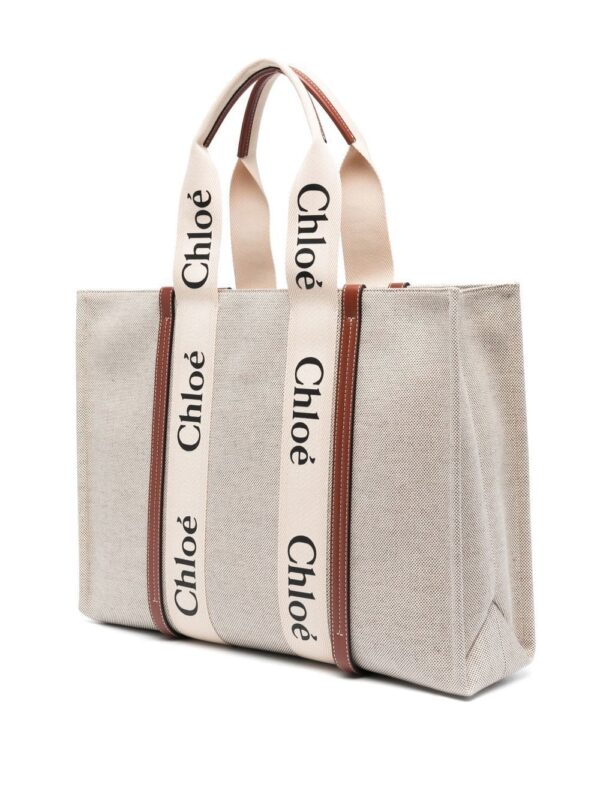 Chloé large Woody tote bag - Image 3