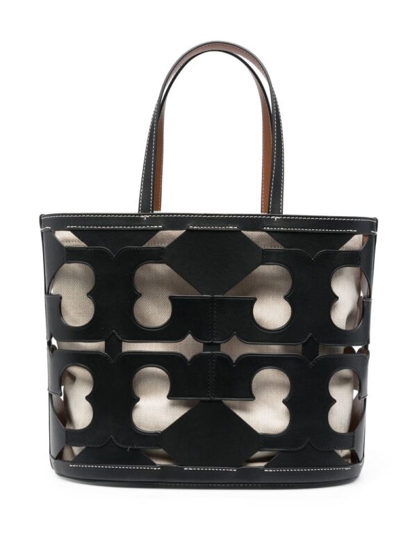 Tory Burch Cutout Logo leather tote bag