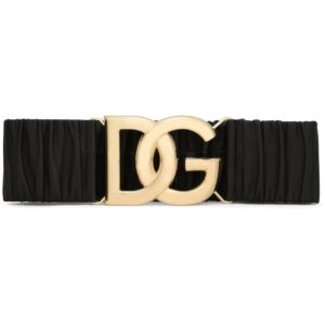 Dolce & Gabbana  logo-buckle gathered leather belt