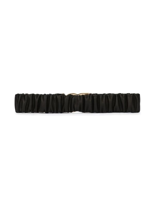 Dolce & Gabbana  logo-buckle gathered leather belt - Image 2