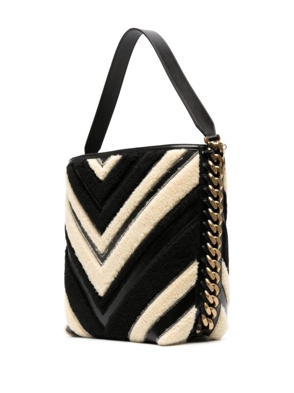 Stella McCartney chevron-pattern faux-fur tote bag - Image 3