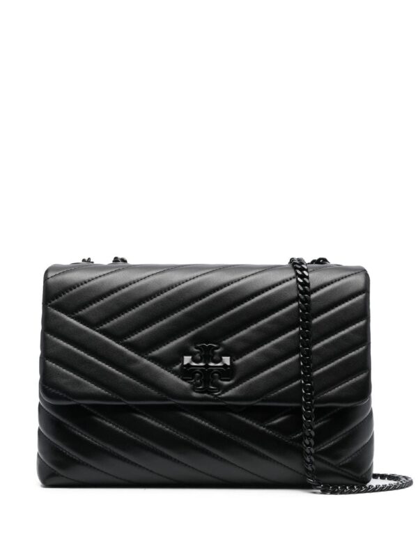 Tory Burch logo-plaque quilted shoulder bag