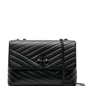 Tory Burch logo-plaque quilted shoulder bag