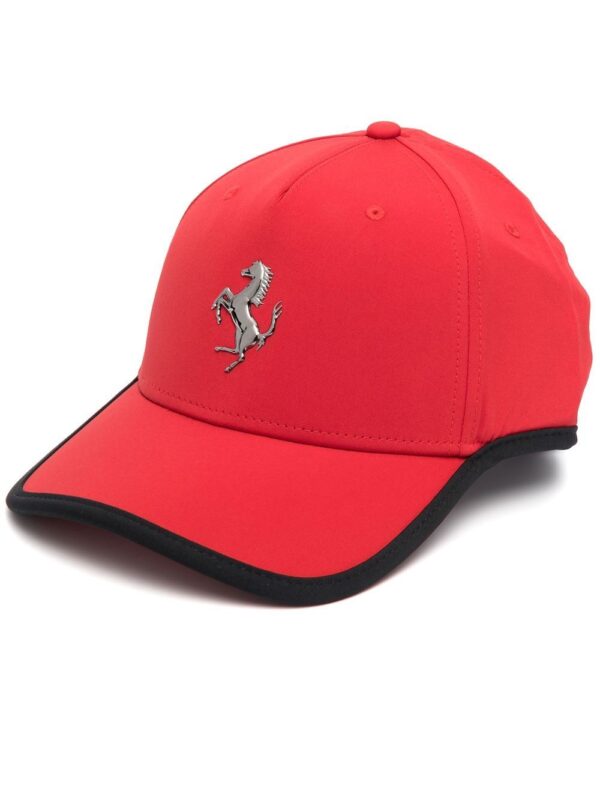 Ferrari logo-plaque detail baseball cap