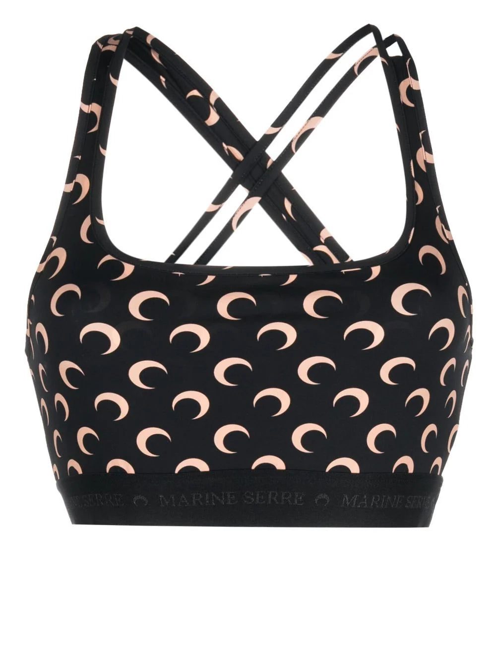 Marine Serre All Over Moon cropped top