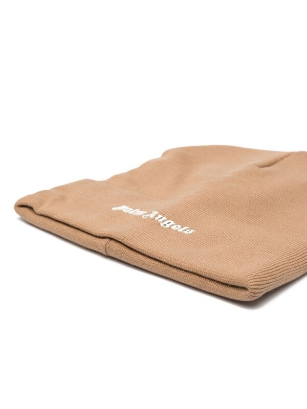 Palm Angels logo-print knit beanie - Image 2