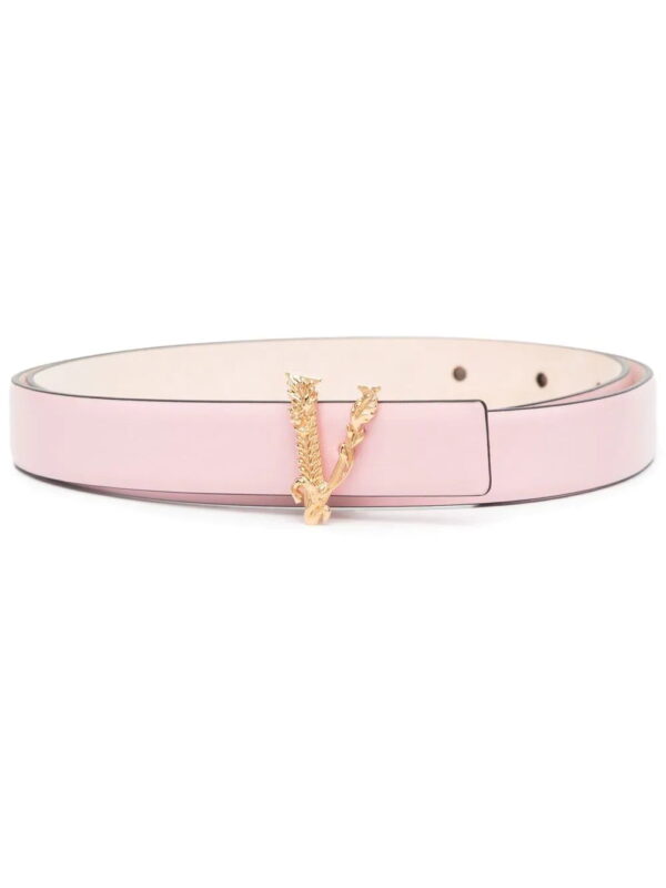 Versace  logo-buckle leather belt