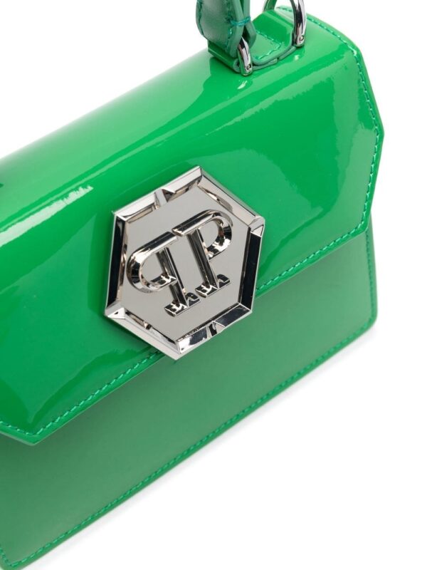 Philipp Plein logo-plaque patent-leather handbag - Image 4