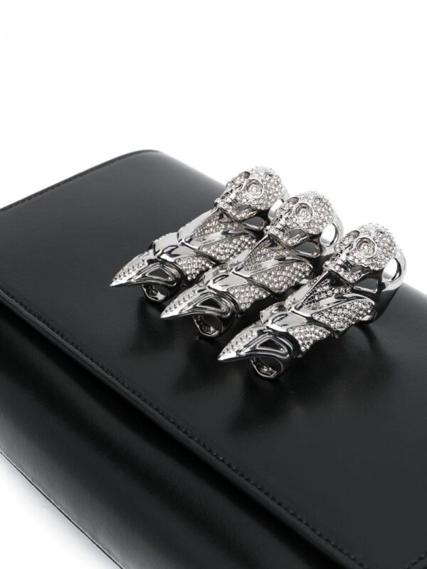 Philipp Plein skull-ring leather shoulder bag - Image 4