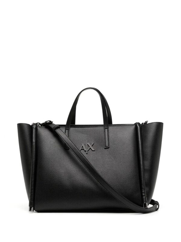 Armani Exchange  tonal logo-plaque tote bag