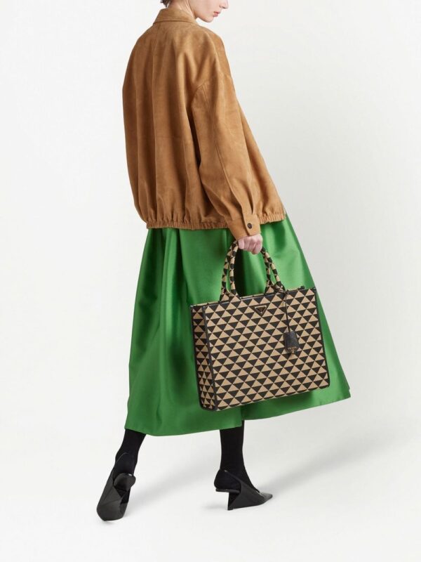 Prada large Symbole embroidered tote bag - Image 2